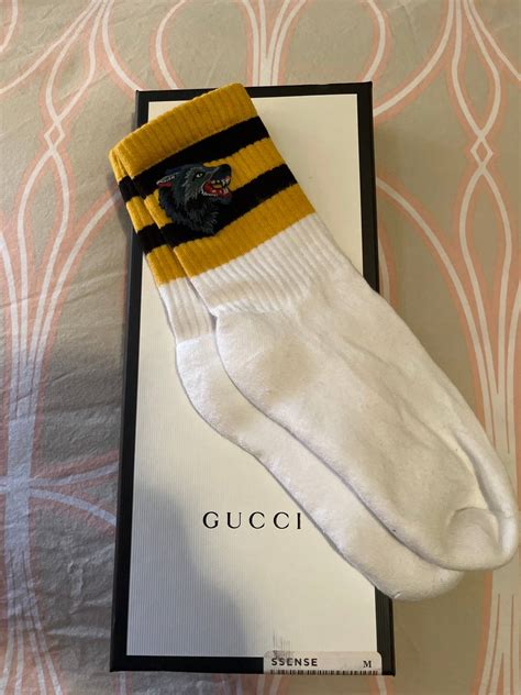 gucci wolf socks|gucci thigh high socks.